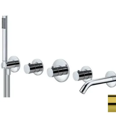 Paffoni Modular Box - termostatiskais maisītājs - zemapmetuma, 2 patērētājiem, zelts MDE001HG