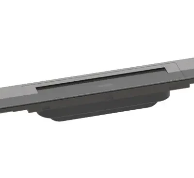 Hansgrohe RainDrain Flex - dušas noteka 900 ar nerūsējošā tērauda resti, saīsināma, brīva montāža, melni hromēta matēta 56045340