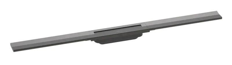 Hansgrohe RainDrain Flex - dušas noteka 900 ar nerūsējošā tērauda resti, saīsināma, brīva montāža, melni hromēta matēta 56045340