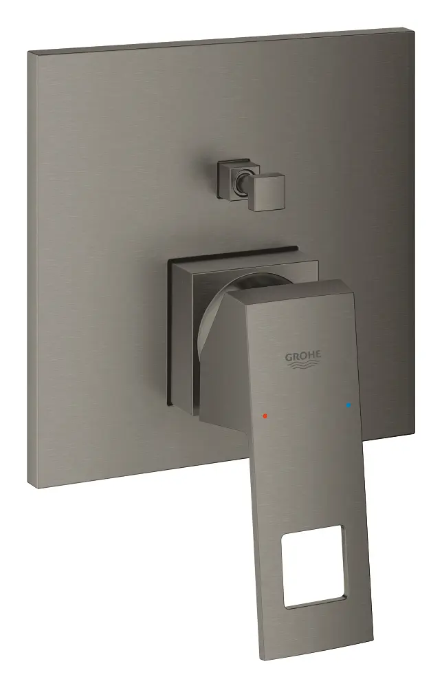 Grohe Eurocube - zemapmetuma maisītājs 2 patērētājiem, Hard Graphite birstēts 24062AL0