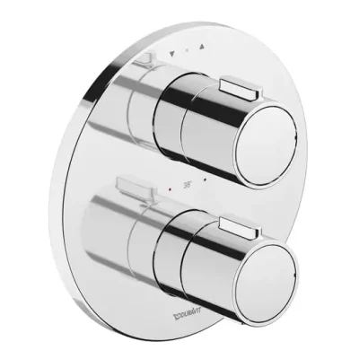 Duravit - zemapmetuma termostata maisītājs 2 patērētājiem, ar montāžas korpusu, hroms TH4200008010