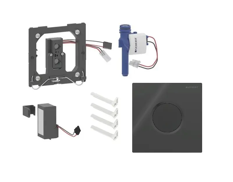 Geberit - Elektroniskā pisuāra skalošanas vadība tips 01, darbība ar baterijām, melna 116.031.DW.5