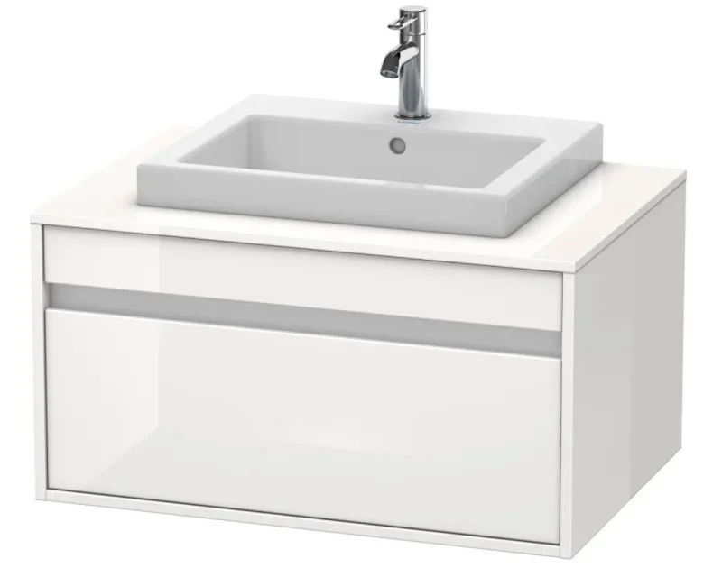 Duravit Ketho - izlietnes skapītis 43x80x55 cm, ar 1 atvilktni, balts spīdīgs KT679402222