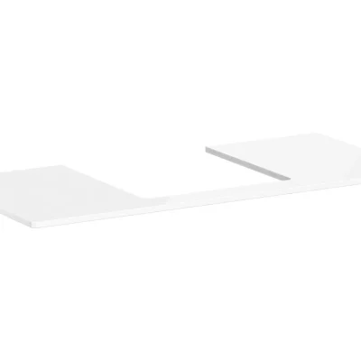 Hansgrohe Xelu Q - izlietnes plātne 118x55 cm, izgriezums vidū, balta spīdīga 54096050