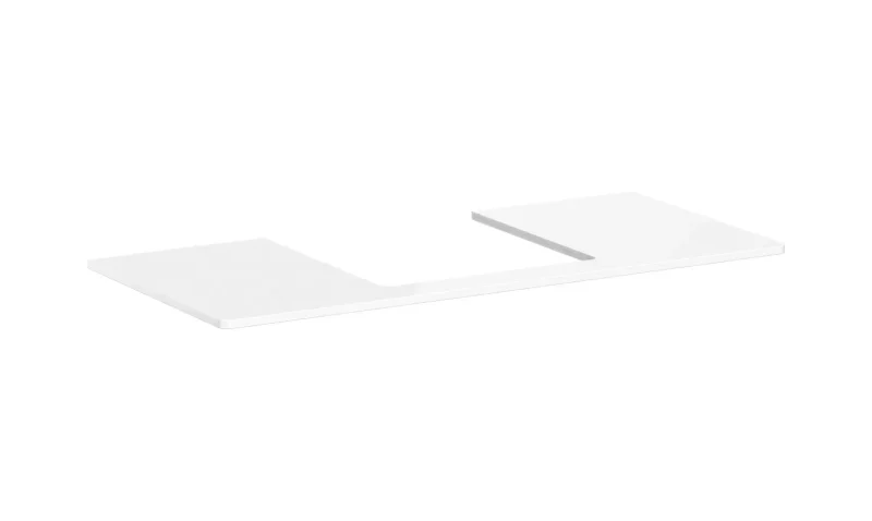 Hansgrohe Xelu Q - izlietnes plātne 118x55 cm, izgriezums vidū, balta spīdīga 54096050