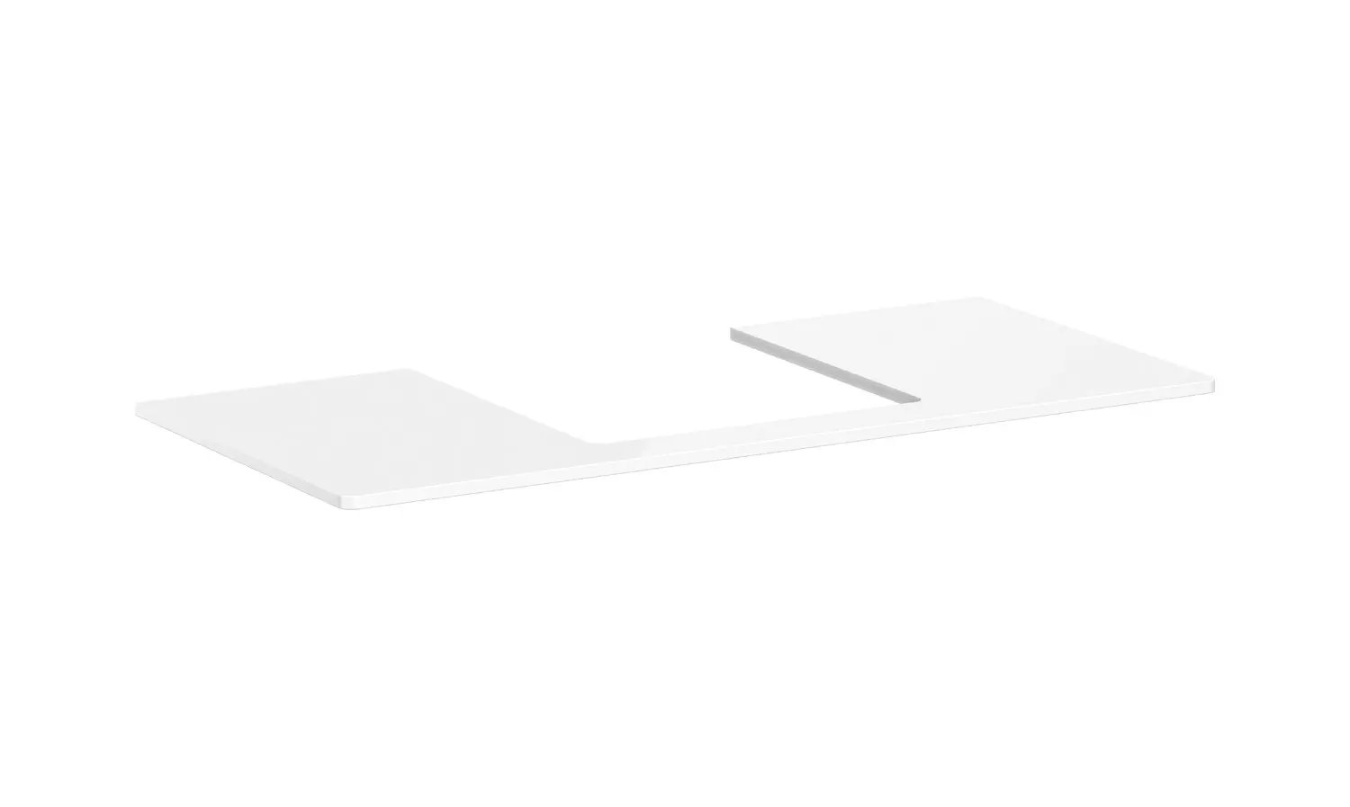 Hansgrohe Xelu Q - izlietnes plātne 118x55 cm, izgriezums vidū, balta spīdīga 54096050