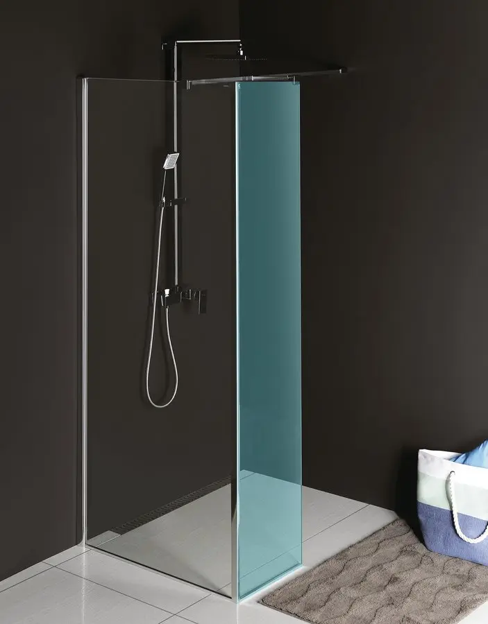 Polysan Modular Shower - fiksēta dušas siena MS2, 100 cm, pieslēgšanai pie fiksētās daļas, caurspīdīgs stikls MS2A-100
