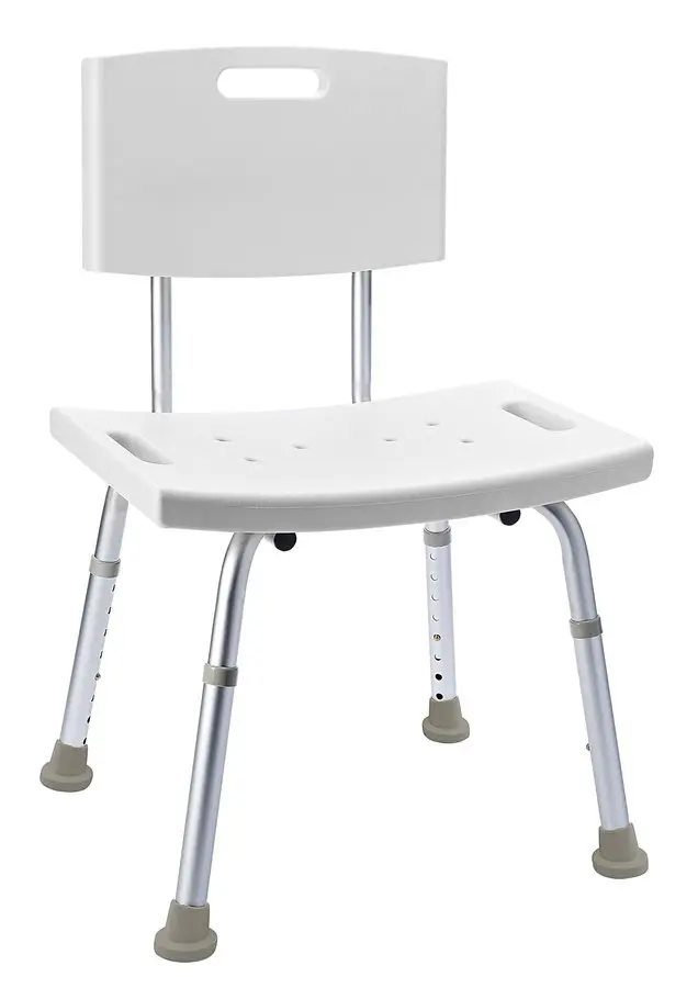 Sapho Ridder Accessoires - vannas istabas krēsls ar atzveltni, regulējams augstumā, balts A00602101