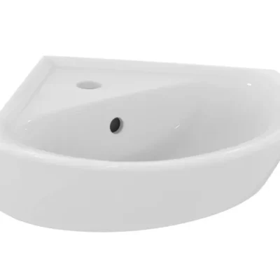 Ideal Standard Eurovit - stūra rokas izlietne 48x35 cm, ar pārplūdi, ar jaucējkrāna caurumu, balta E872701