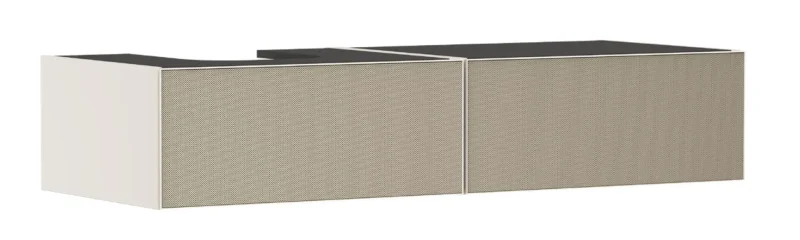 Hansgrohe Xevolos E - izlietnes skapītis, 28x137x55 cm, 2 atvilktnes, matēti bēšs/bronzas struktūrēts 54320390