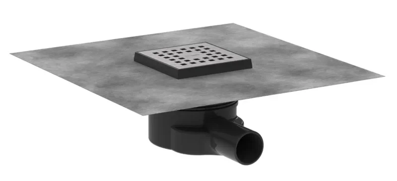 Hansgrohe RainDrain Point - punktveida noteka, 10x10 cm, birstēts nerūsējošais tērauds 56246800