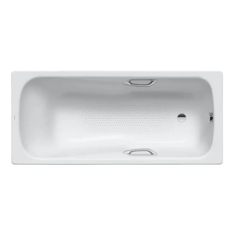 Kaldewei Advantage - Taisnstūra vanna Saniform Plus Star 336, 170x75 cm, ar rokturu caurumiem, pilnīga pretslīdes aizsardzība, pērļu efekts, balta 133634013001