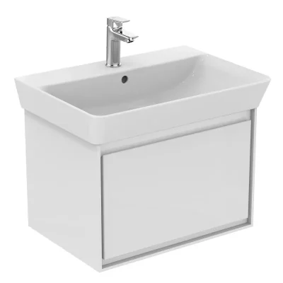 Ideal Standard Connect Air - izlietnes apakšskapītis Cube 65 cm, 58x41x40 cm, balts spīdīgs/balts matēts E0847B2