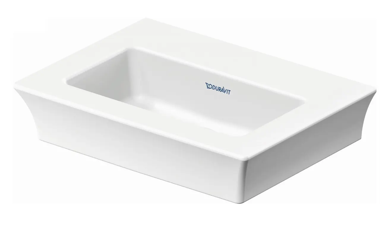 Duravit White Tulip - roku mazgājamā izlietne 45x34 cm, bez jaucējkrāna cauruma, WonderGliss, balta 07374500701