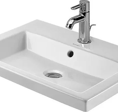 Duravit 2nd floor - izlietne ar pārplūdi, 58x47 cm, balta - 1 jaucējkrāna caurums 0347600000