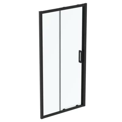 Ideal Standard Connect 2 - dušas bīdāmās durvis, divdaļīgas, 140 cm, melns/caurspīdīgs stikls K9278V3
