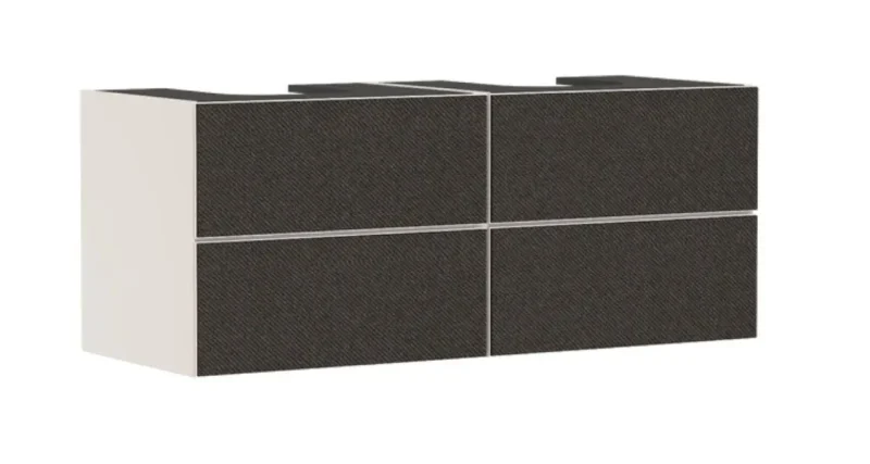 Hansgrohe Xevolos E - izlietnes skapītis, 137x56x55 cm, 4 atvilktnes, matēti bēšs/tekstils tumši pelēks 54197660