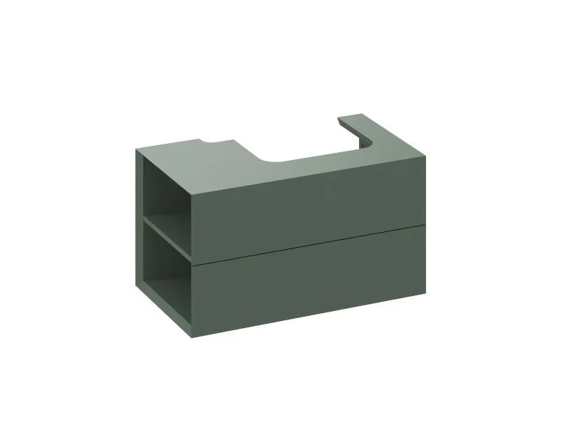 Ravak Lite - izlietnes skapītis 80x45x43 cm, 2 atvilktnes, Grey Green X000001876