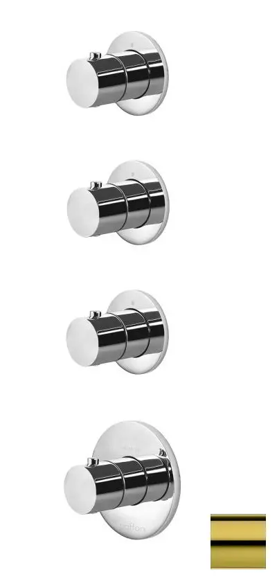 Paffoni Modular Box - termostata maisītājs - zemapmetuma, 3 patērētājiem, zelts MDE019HG