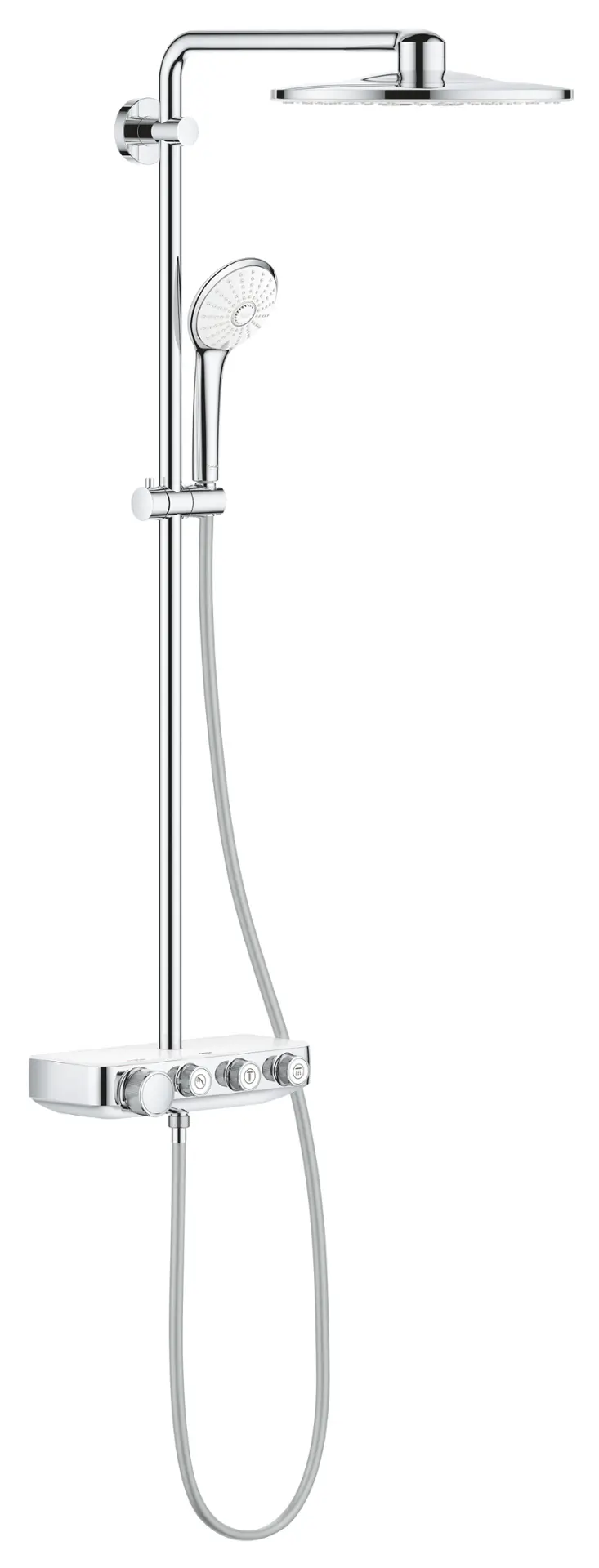 Grohe Euphoria SmartControl - dušas sistēma 310 Duo ar termostata maisītāju, 3 strūklas veidi, Moon White 26507LS0