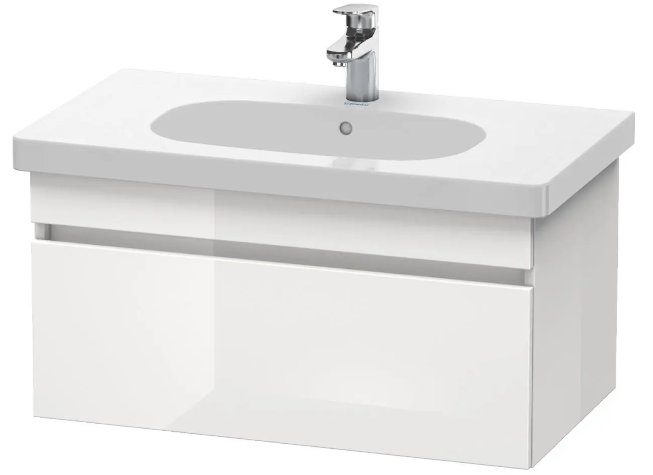 Duravit DuraStyle - izlietnes skapītis 40x80x45 cm, ar 1 atvilktni, balts spīdīgs DS638402222