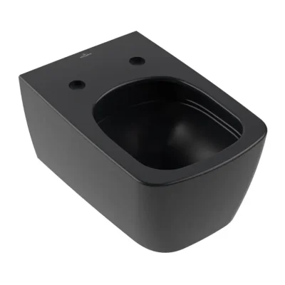 Villeroy & Boch Subway 3.0 - piekaramais WC, TwistFlush, Rimless, CeramicPlus, Pure Black 4610T0R7