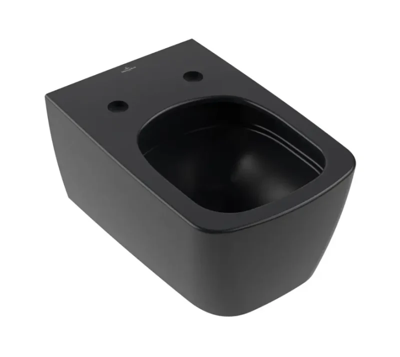 Villeroy & Boch Subway 3.0 - piekaramais WC, TwistFlush, Rimless, CeramicPlus, Pure Black 4610T0R7