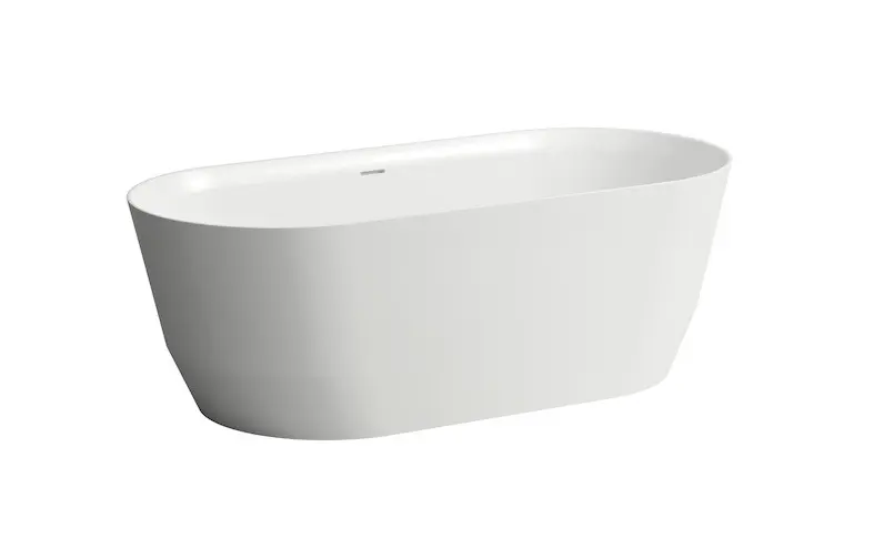 Laufen Pro - Brīvi stāvoša vanna 165x75x55 cm, ar noteces komplektu, balta H2399520000001