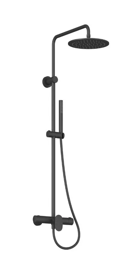 Ravak Spring - dušas komplekts ar maisītāju, diametrs 25 cm, matēti melns X070559