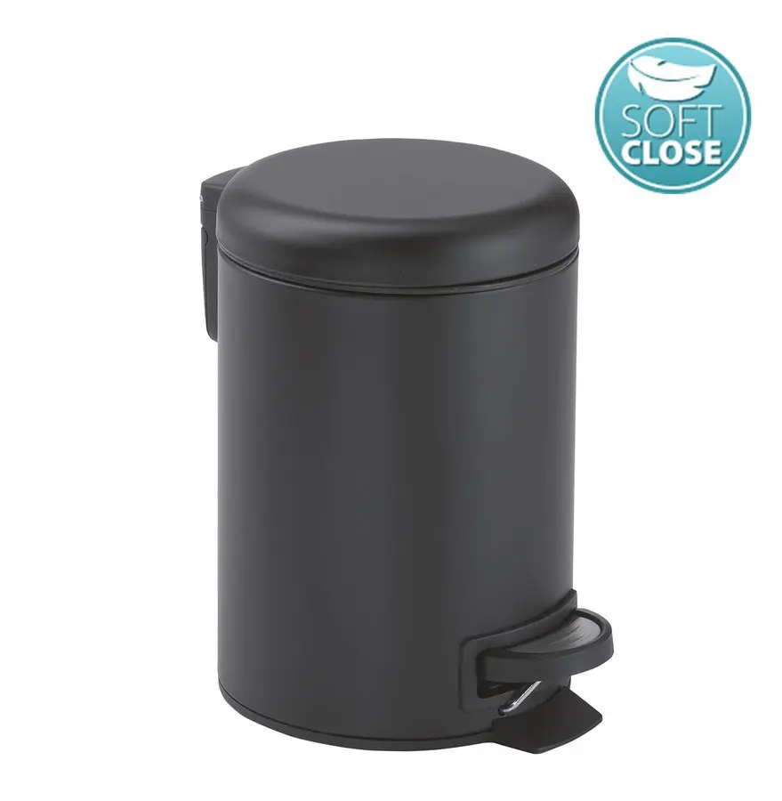 Sapho Gedy vannas istabas aksesuāri - atkritumu tvertne 5 l, Soft Close, matēti melna 330914