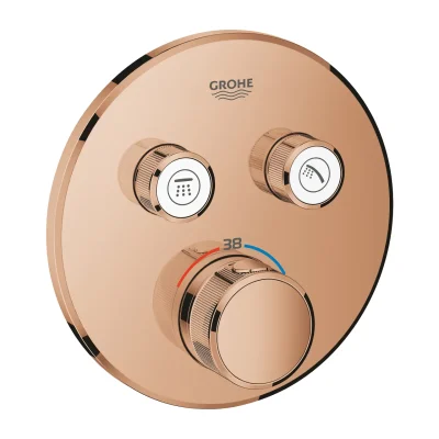 Grohe Grohtherm SmartControl - termostatisks dušas maisītājs, zemapmetuma montāža, ar 2 noslēgvārstiem, Warm Sunset 29119DA0