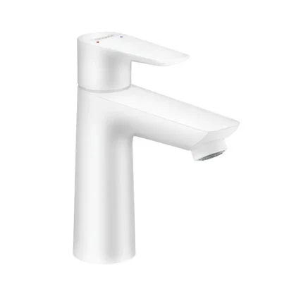 Hansgrohe Talis E - izlietnes maisītājs ar noteces komplektu, balti matēts 71710700