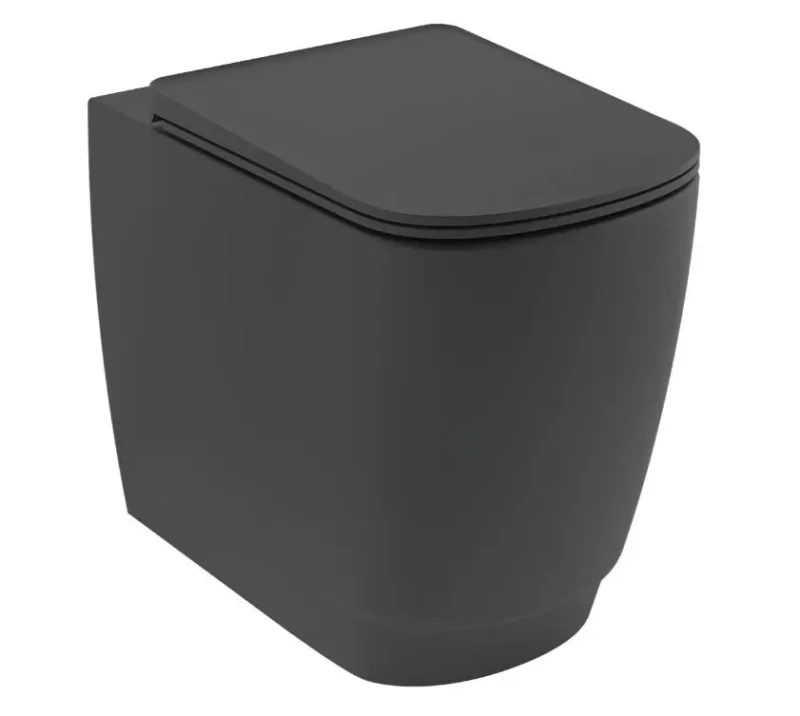 Kludi Resa S - stāvošs WC, Vario noteka, Rimless, Spiralflush, matēti melns 27WCB0339