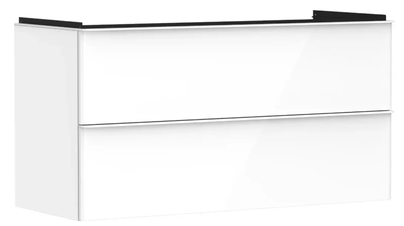 Hansgrohe Xelu Q - izlietnes apakšskapītis, 63x118x50 cm, 2 atvilktnes, balts spīdīgs/balts matēts 54035700