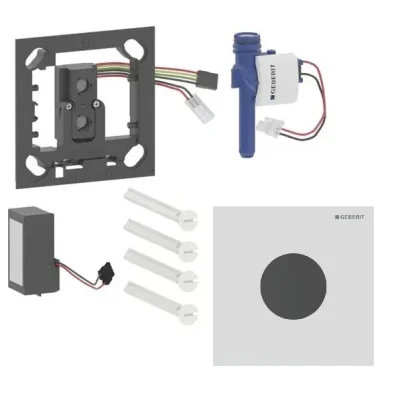 Geberit - Elektroniska pisuāra skalošanas vadība tips 40, tīkla barošana, easy to clean, Bluetooth, matēti balts 116.024.JT.1