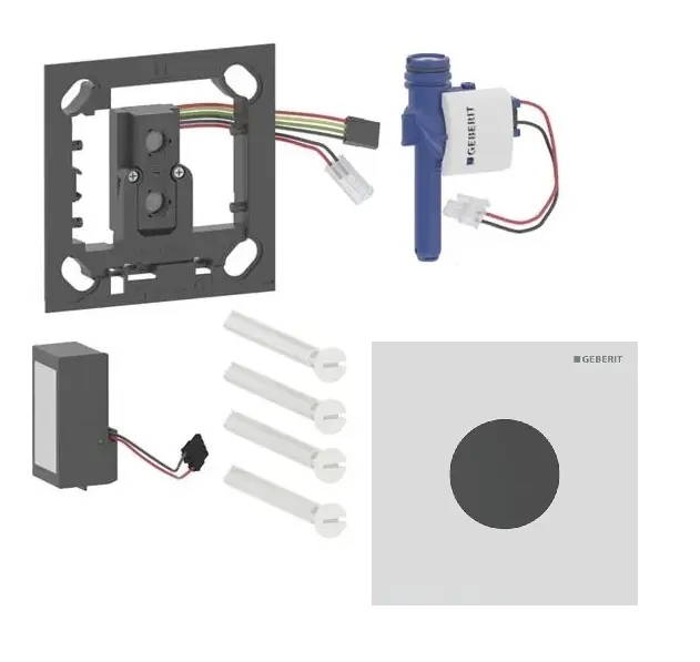 Geberit - Elektroniska pisuāra skalošanas vadība tips 40, tīkla barošana, easy to clean, Bluetooth, matēti balts 116.024.JT.1