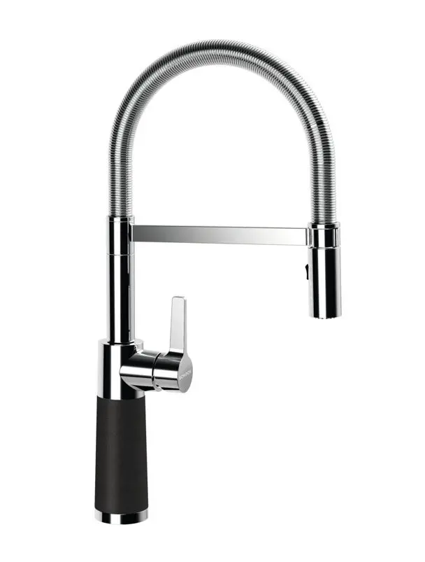 SCHOCK SC-550 - virtuves izlietnes maisītājs ar elastīgu roku un dušu, Onyx/hroms 558000GON