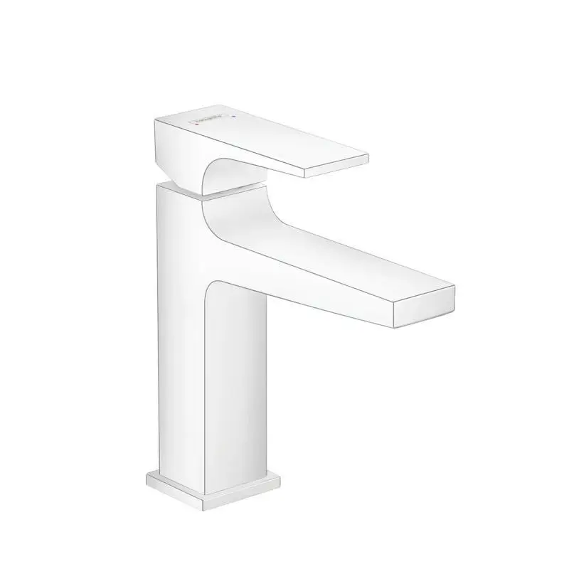 Hansgrohe Metropol - izlietnes maisītājs ar noteces komplektu Push-Open, balti matēts 32507700