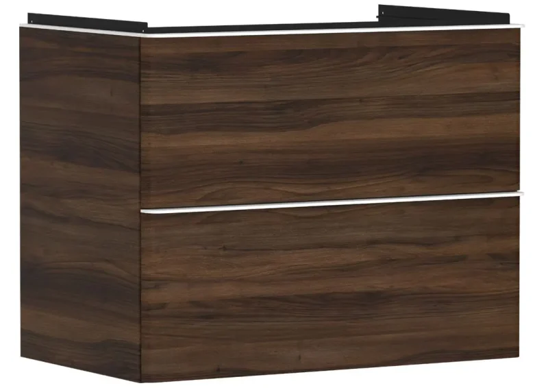 Hansgrohe Xelu Q - izlietnes apakšskapītis, 63x78x50 cm, 2 atvilktnes, tumšs valrieksts/matēti balts 54030700