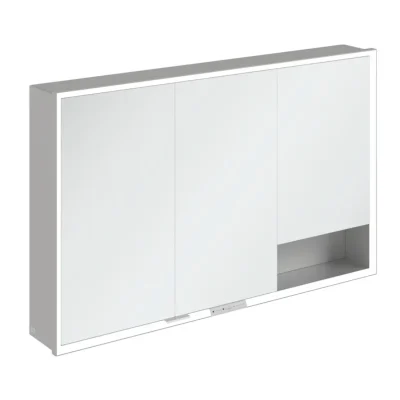 Villeroy & Boch My View+ - spoguļskapītis ar LED apgaismojumu 120x75x17 cm, 3 durvis, pelēks A4811200