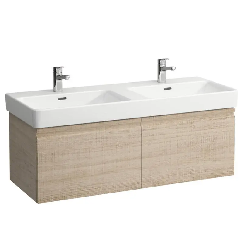 Laufen Pro S - izlietnes skapītis, 126x45x39 cm, 2 atvilktnes, gaišs ozols H4835720964791