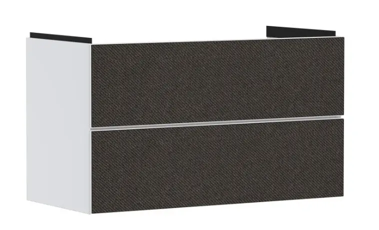 Hansgrohe Xevolos E - izlietnes skapītis, 98x58x48 cm, 2 atvilktnes, matēti balts/tekstils tumši pelēks 54181660