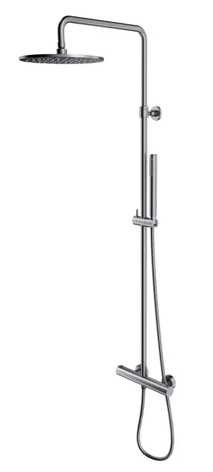 OMNIRES Y - dušas komplekts ar termostatu, diametrs 25 cm, niķelis Y1244SUNI