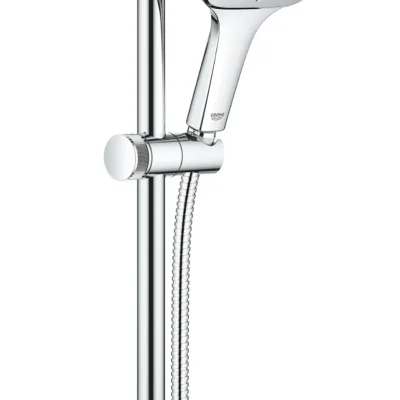 Grohe Rainshower SmartActive Cube - dušas stieņa komplekts 130 6,8 l/min, 3 strūklas veidi, 60 cm stienis un šļūtene, hroms 26585000