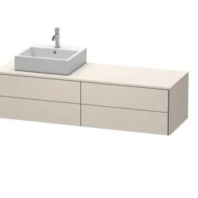 Duravit XSquare - izlietnes apakškabinets 160×55×40 cm, 4 atvilktnes, Taupe matēts XS4914L8383