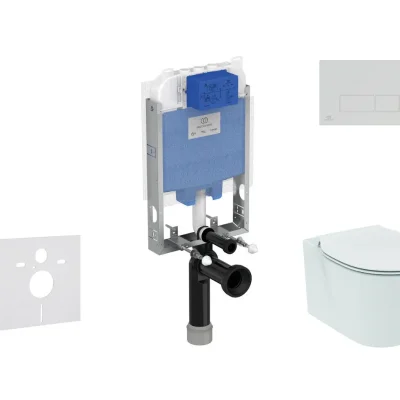 Ideal Standard ProSys - komplekts - priekšsienas elements, tualete un WC sēdeklis Connect Air, vadības plate Oleas M2, Aquablade, SoftClose, hroms matēts ProSys80M SP92