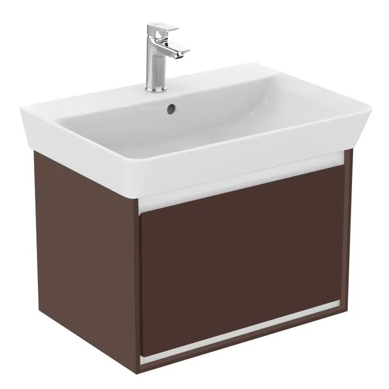Ideal Standard Connect Air - izlietnes skapītis Cube 65 cm, 58x41x40 cm, brūns matēts/balts matēts E0847VY