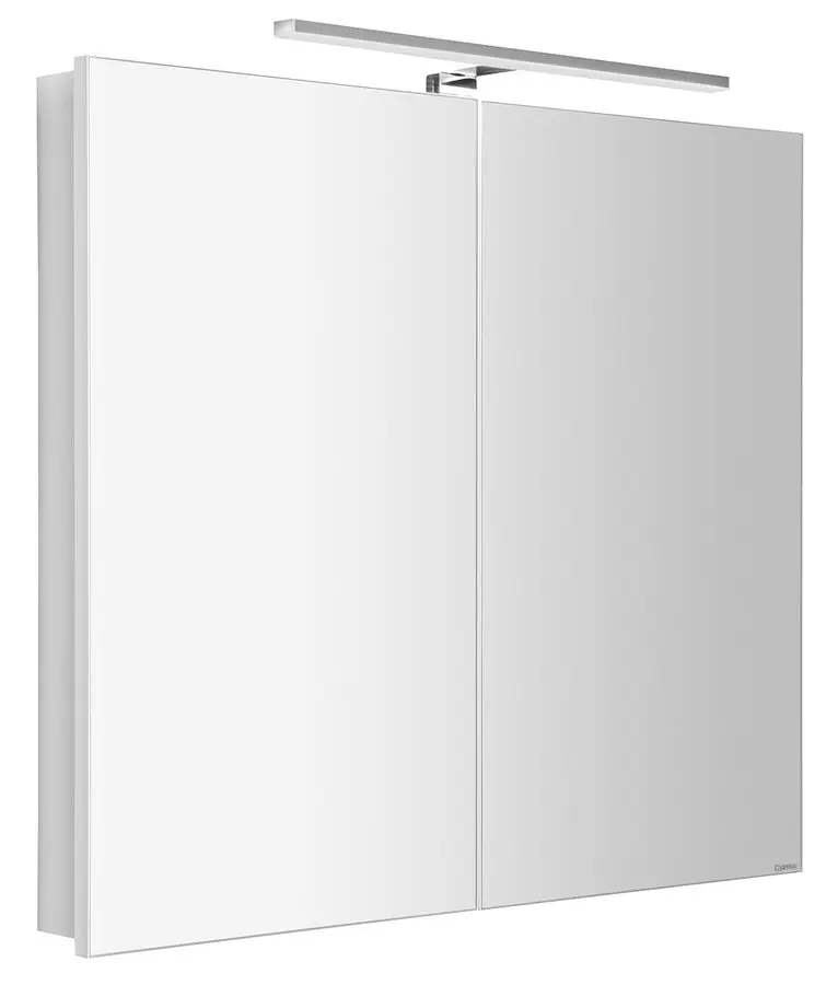 Sapho Greta - spoguļskapis ar LED apgaismojumu 81x70x14 cm, 2 durvis, balts matēts GR080-0031