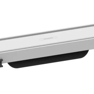 Hansgrohe RainDrain Match - dušas noteka 600 ar nerūsējošā tērauda resti, ar augstumā regulējamu rāmi, balta matēta 56036700