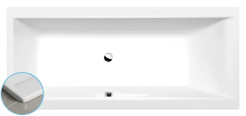 Polysan vannas - vanna Cleo Slim, 180x80x48 cm, balta 95611S